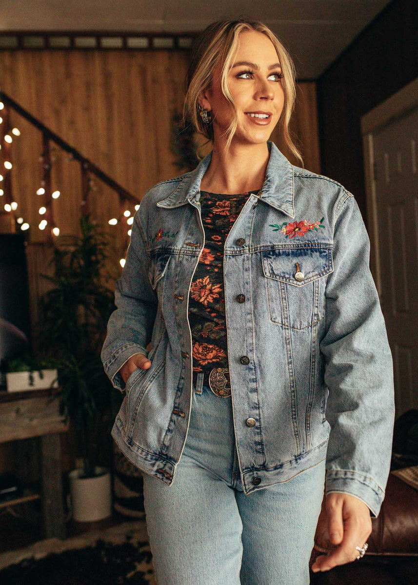 Wildflowers Denim Jacket – L7 Market