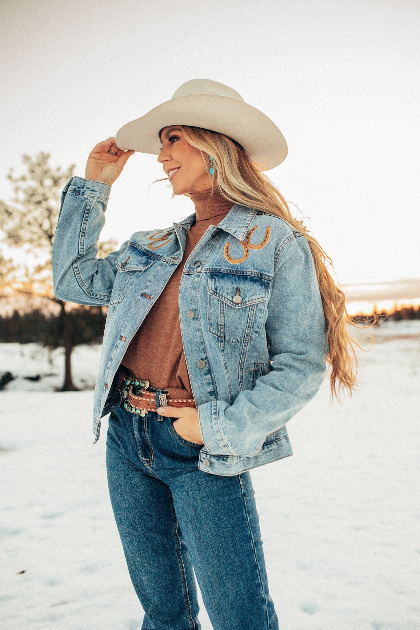 Western Wear Wrangler Womens Sherpa Jacket Denim Wrangler Classic