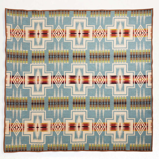 Pendleton Unnapped Shale Harding Blanket-Queen