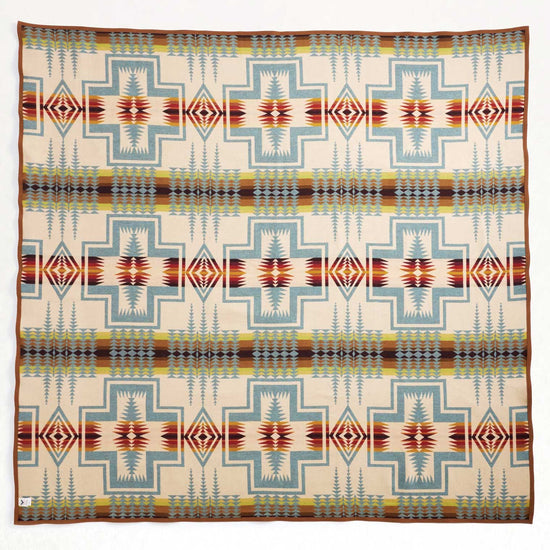 Pendleton Unnapped Shale Harding Blanket-Queen