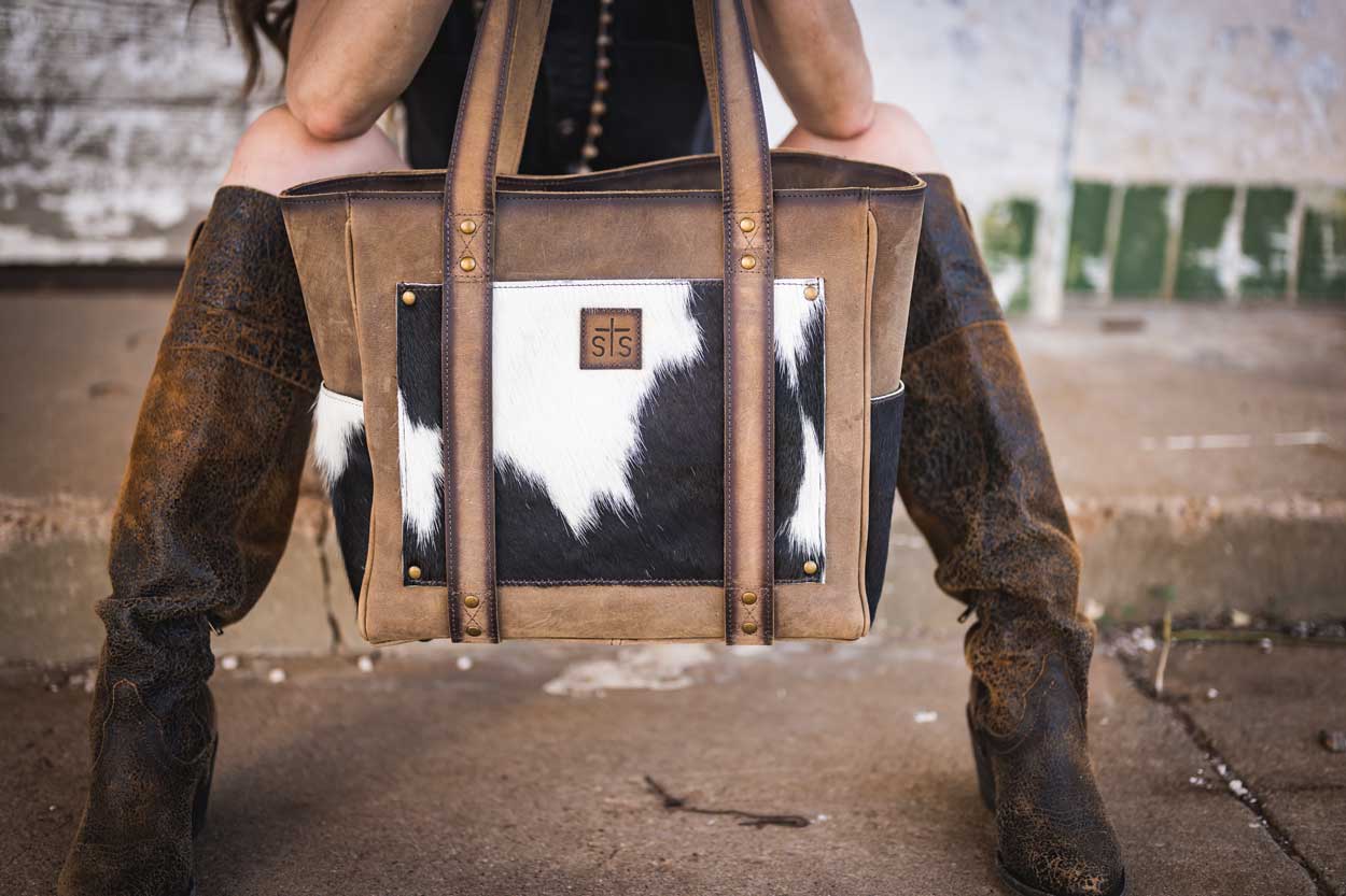 Cowhide Trinity Tote by STS Ranchwear