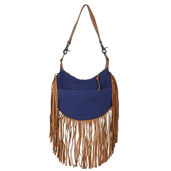 Mojave Sky Nellie Blue Serape Fringe Bag by STS