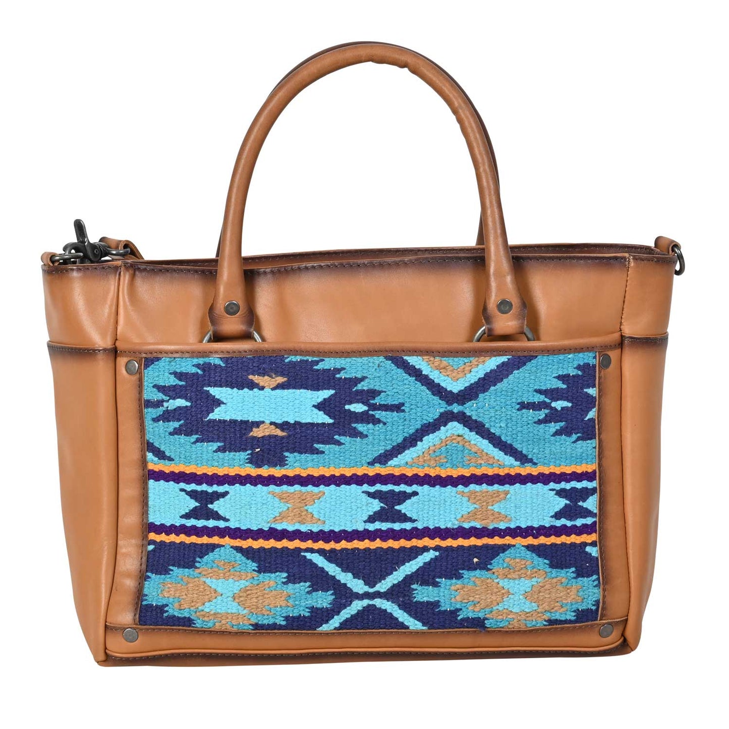 Mojave Sky Blue Serape Satchel by STS