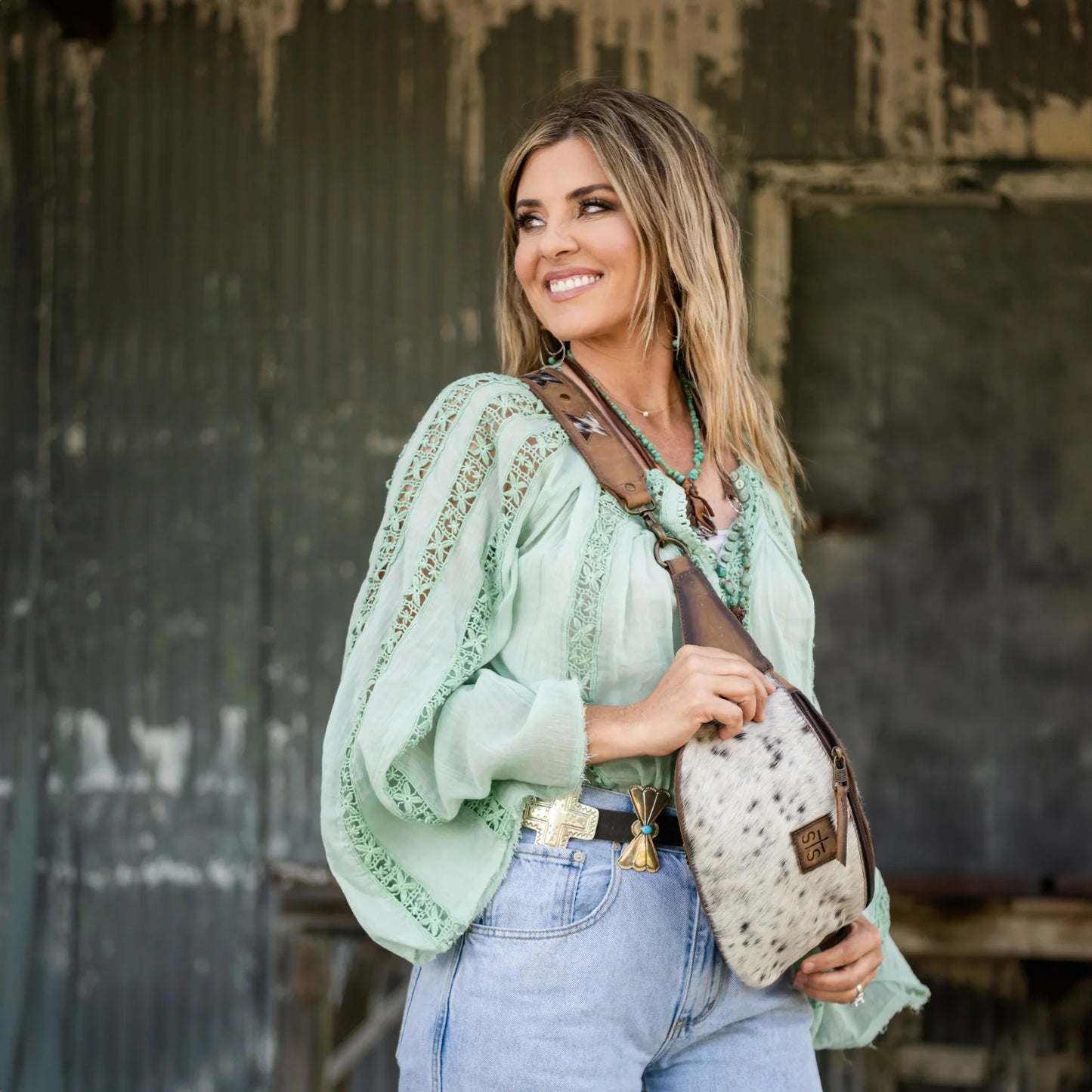 Roswell Cowhide Hildy Belt Bag By STS Ranchwear