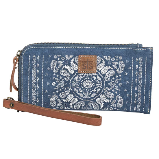 Bandana Leather Clutch by STS