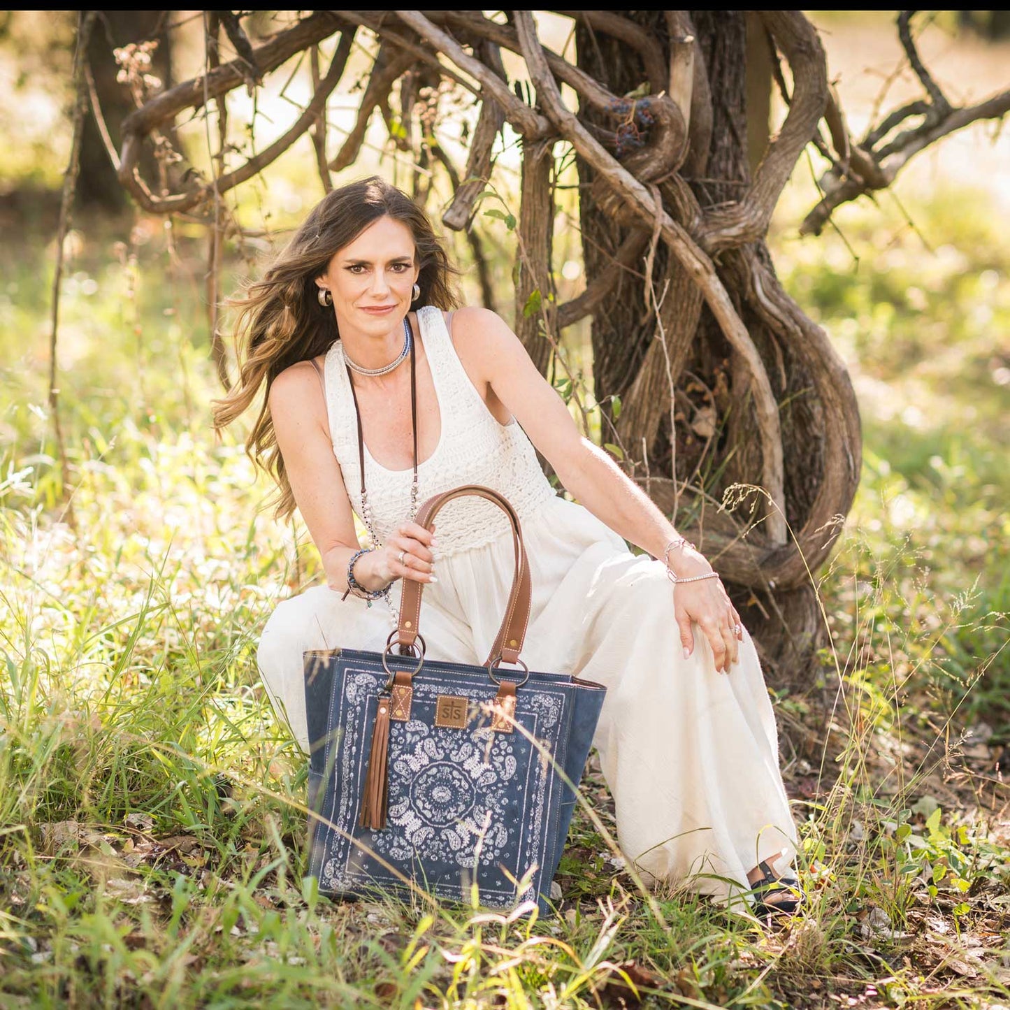 Blue Bandana Tote by STS Ranchwear