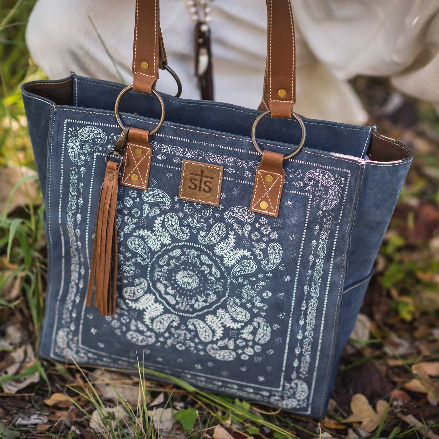 Blue Bandana Tote by STS Ranchwear