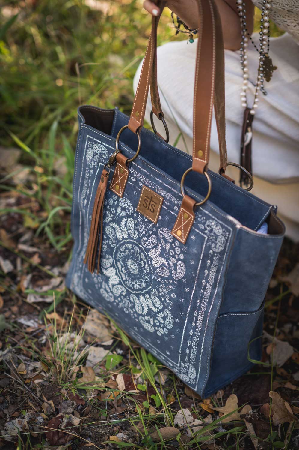 Blue Bandana Tote by STS Ranchwear