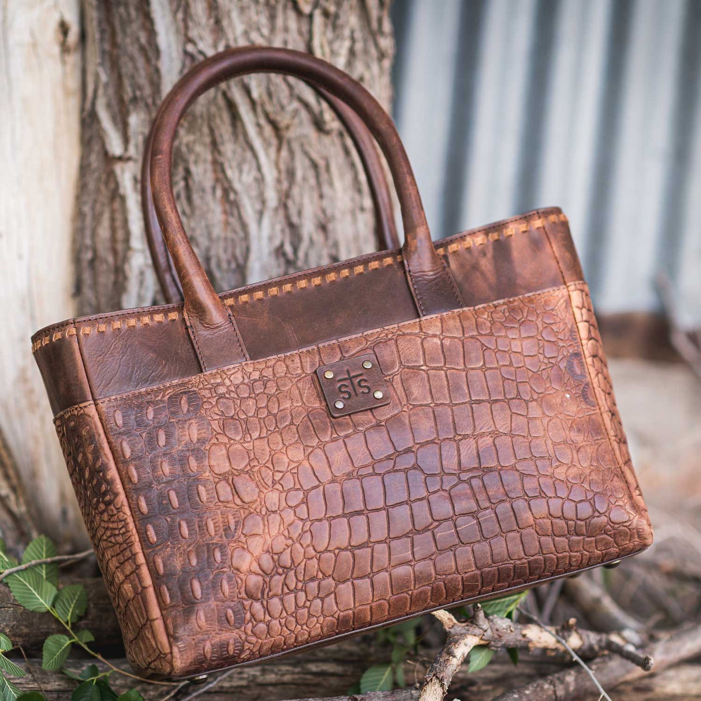 Catalina Croc Satchel By STS Ranchwear