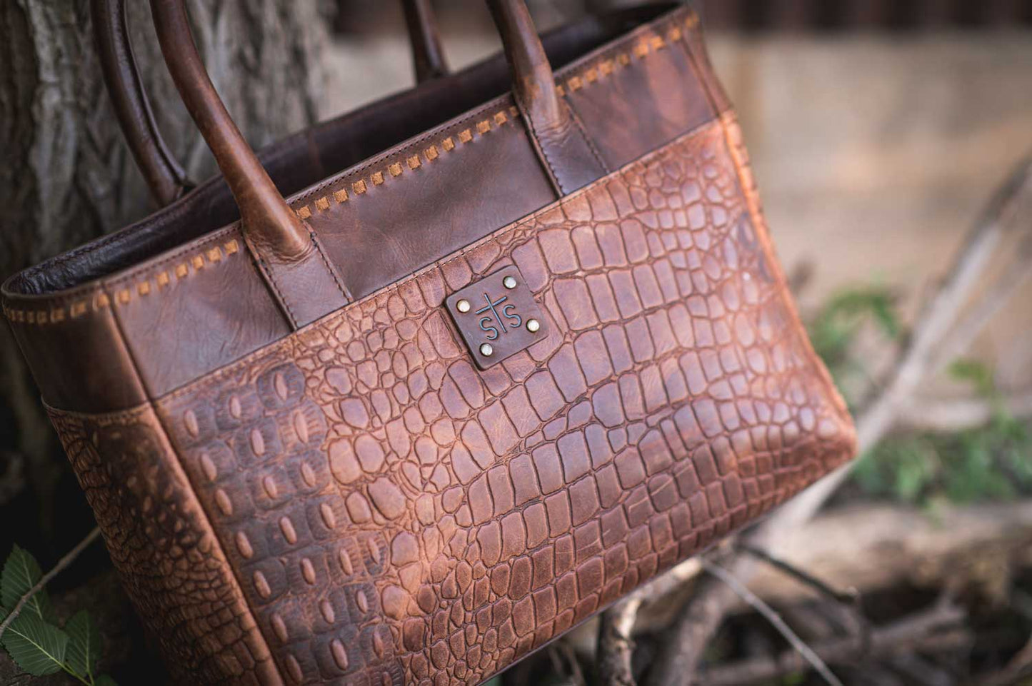 Catalina Croc Satchel By STS Ranchwear