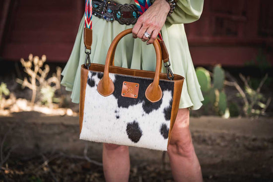 Basic Bliss Cowhide Satchel By STS