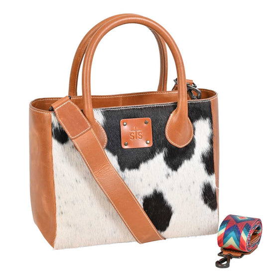 Basic Bliss Cowhide Satchel By STS