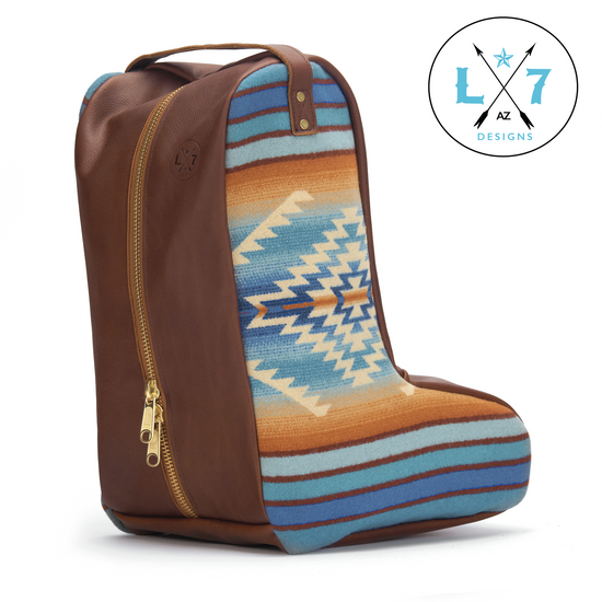 Pagosa Springs Leather Boot Bag - Dark Brown