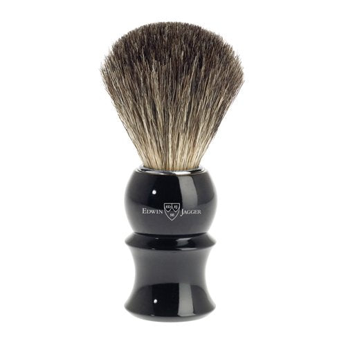 Edwin Jagger Imitation Ebony Pure Badger Hair Shaving Brush - Medium