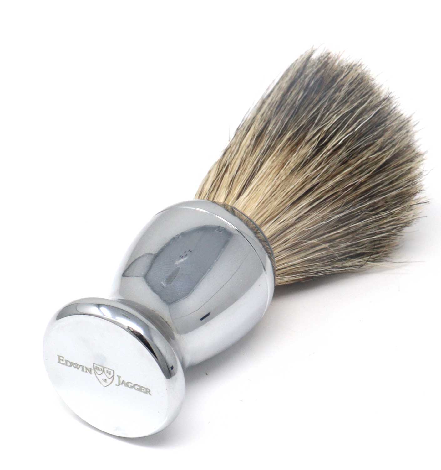 Edwin Jagger Chrome Plated Shaving Brush With Badger Fill