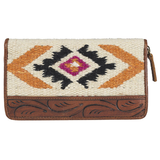 Load image into Gallery viewer, Ariat Blanket Wallet W/Tooled Trim
