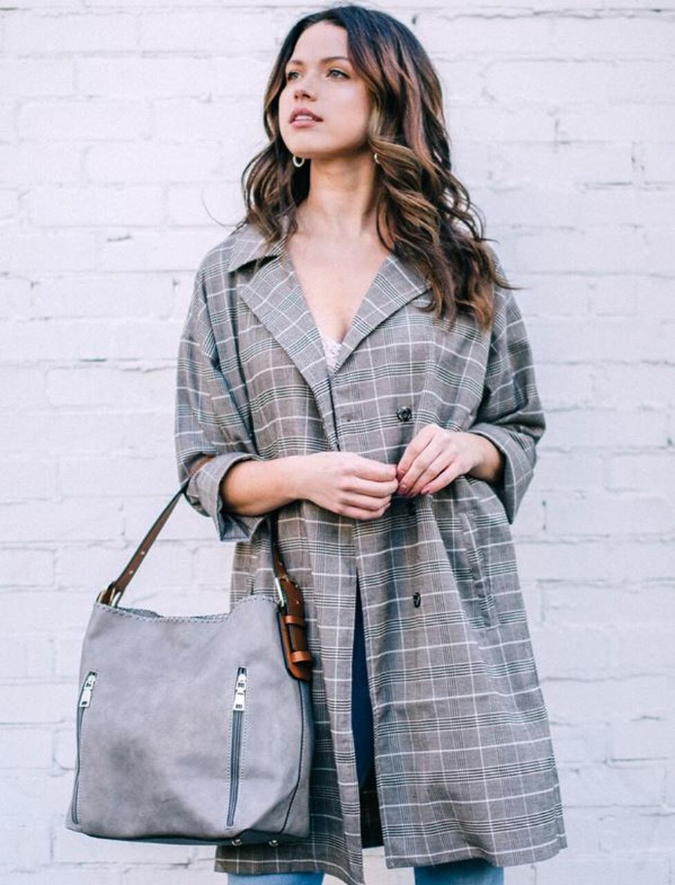 Jen & Co Alexa Hobo Bag - Gray Teal