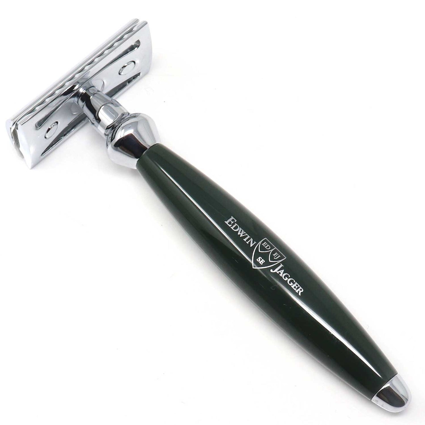 Edwin Jagger Bulbous Razor Edwin Jagger Green Bulbous DE Safety Razor + Free Feather Blades – L7 ...