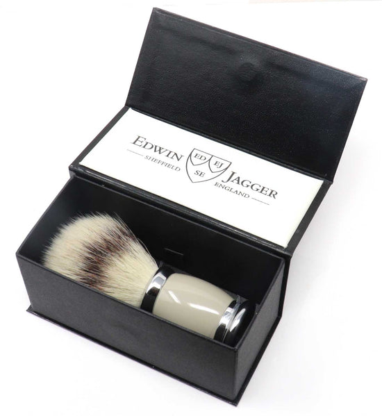 Edwin Jagger Bulbous  Grey Synthetic Shaving Brush