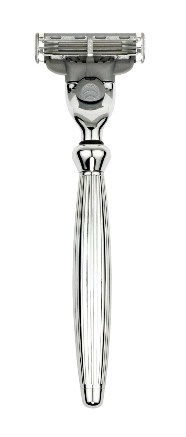 Edwin Jagger Bulbous Lined Chrome Gillette Mach3 Razon