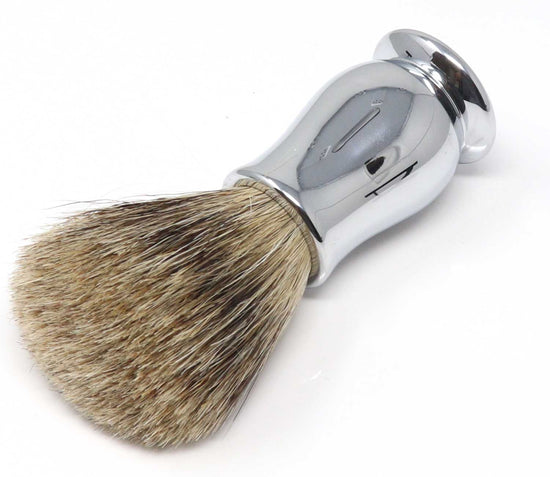 Edwin Jagger Chatsworth Plain Chrome Best Badger Shaving Brush