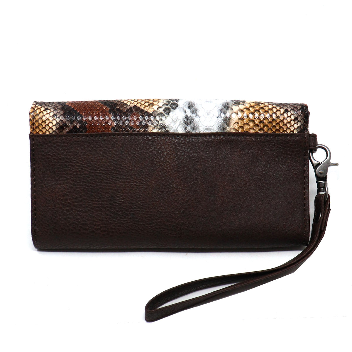 Load image into Gallery viewer, Angel Ranch  Studded Python Print Clutch
