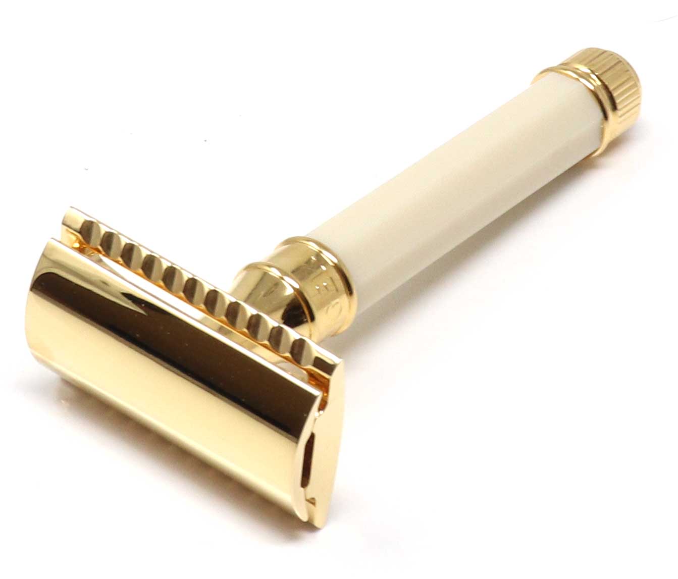 Octagonal House Electric Razor Edwin Jagger DE8 Imitation Ivory & Gold Octagonal DE Safety Razor – L7 ...