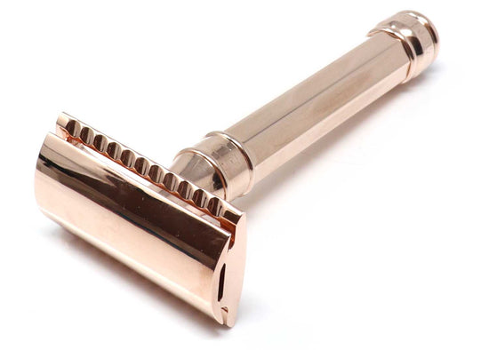 Load image into Gallery viewer, Edwin Jagger Octagonal Rose Gold DE Safety Razor
