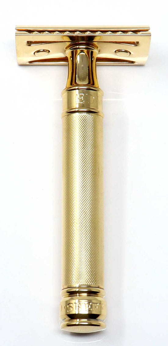 Load image into Gallery viewer, Edwin Jagger DE89 Gold Plated Barley Effect Safety Razor
