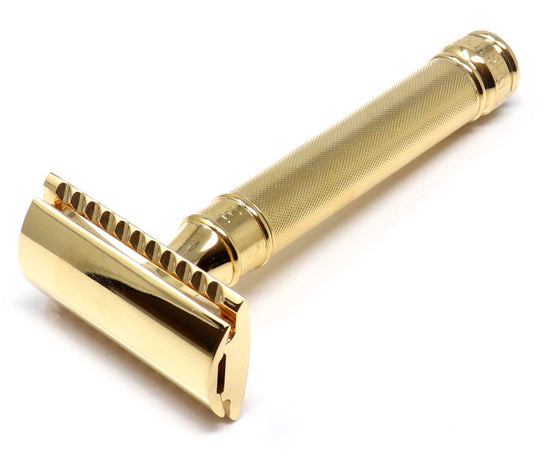 Load image into Gallery viewer, Edwin Jagger DE89 Gold Plated Barley Effect Safety Razor
