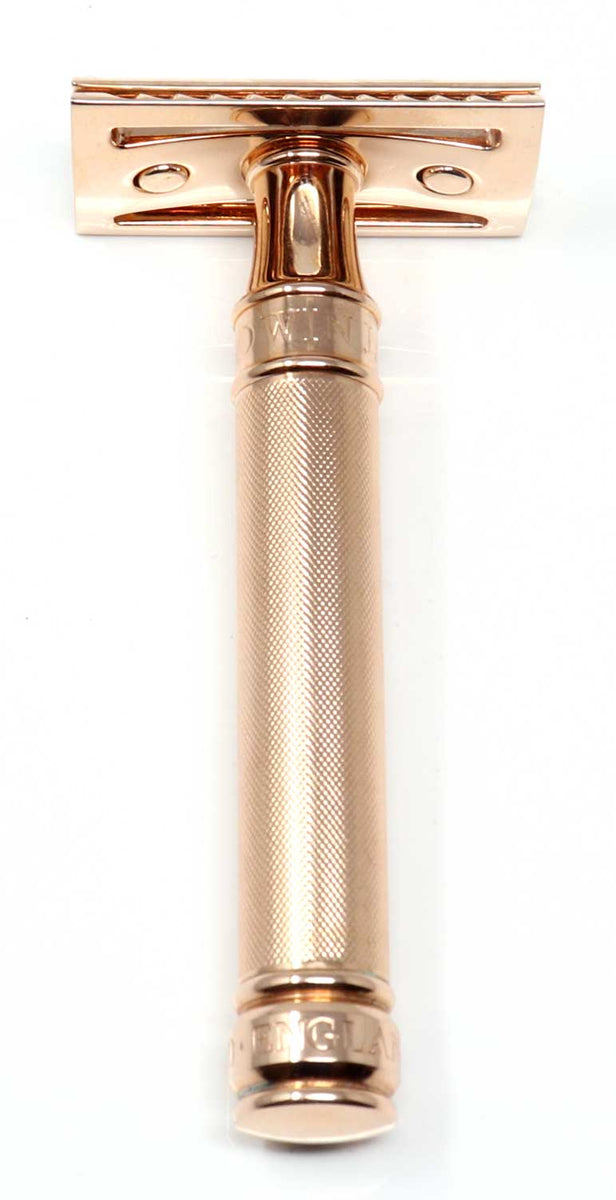 Edwin Jagger De89 Rose Gold Plated Barley Effect Handle Safety Razor