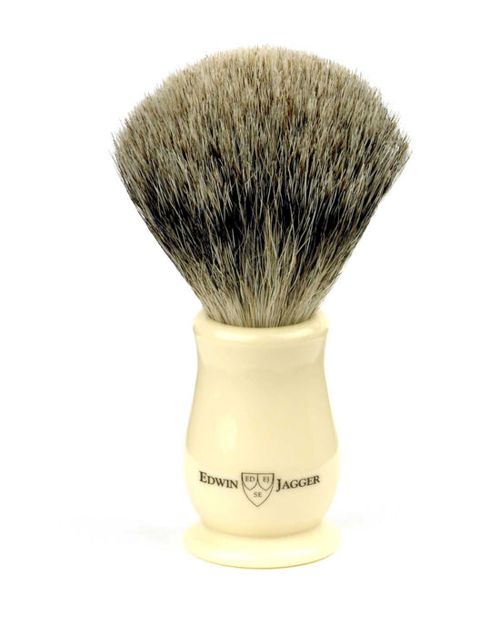 Edwin Jagger Chatsworth Imitation Ivory Best Badger Shaving Brush