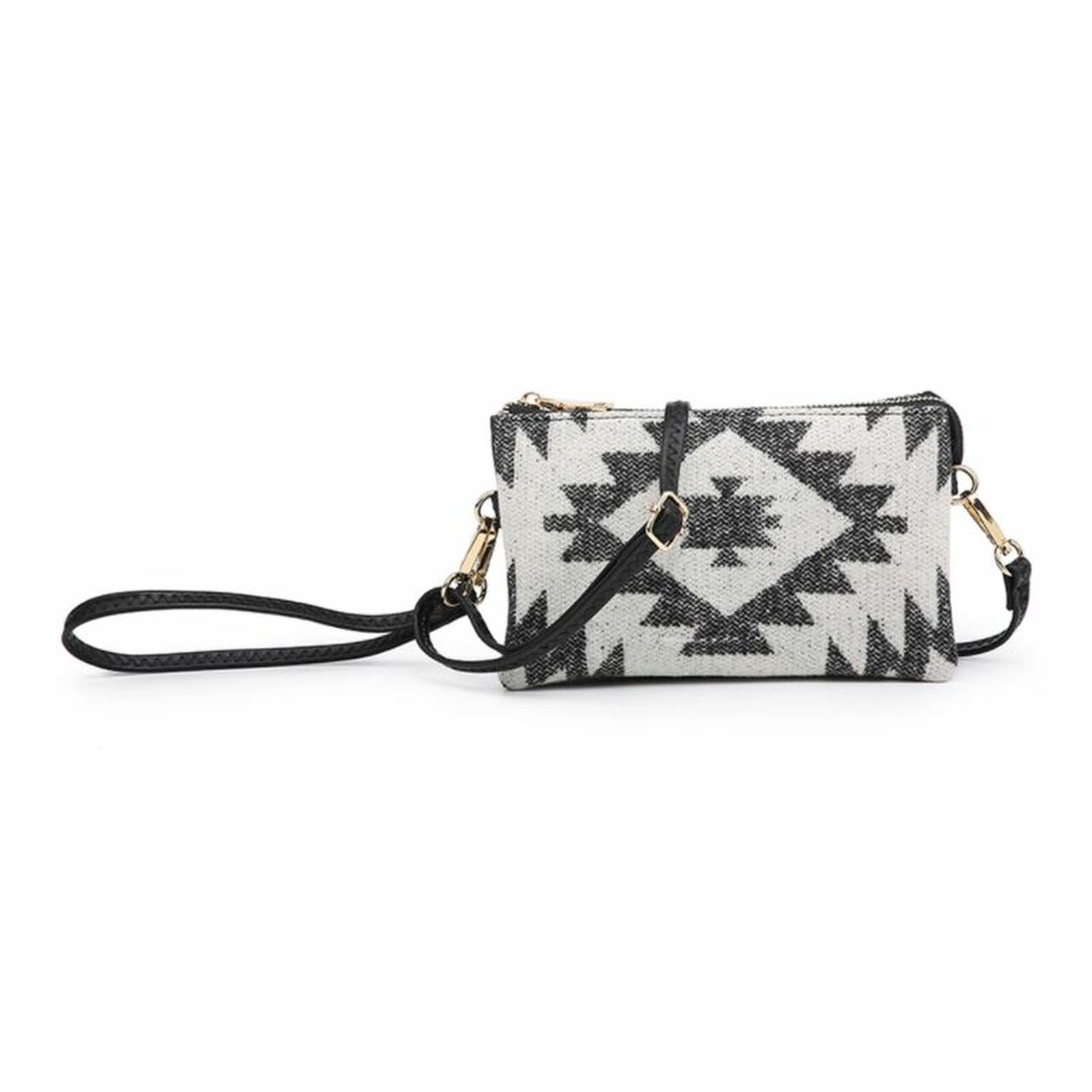 Load image into Gallery viewer, Kendall Aztec Crossbody-Black|White
