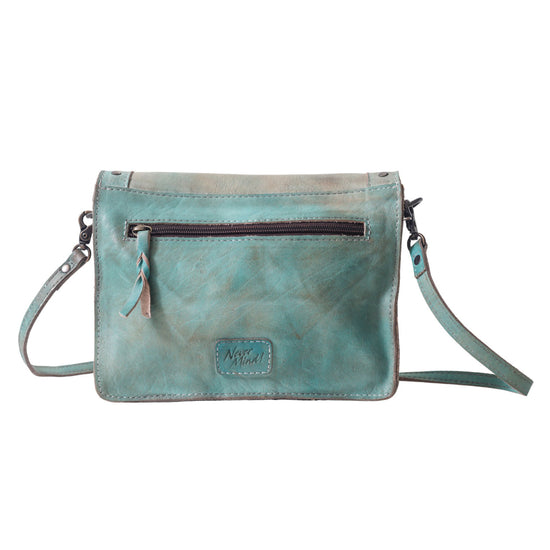 Turquoise Leather Crossbody by Never Mind