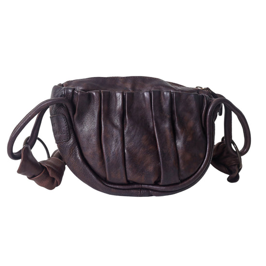 Load image into Gallery viewer, Leather Dark Brown Handbag by Never Mind
