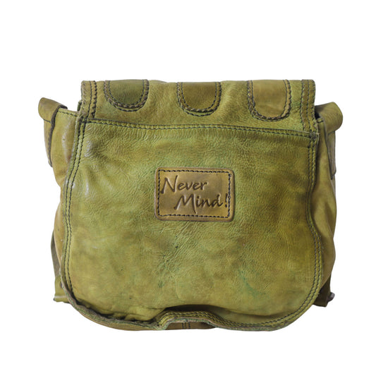 Load image into Gallery viewer, Green Leather Crossbody by Never Mind

