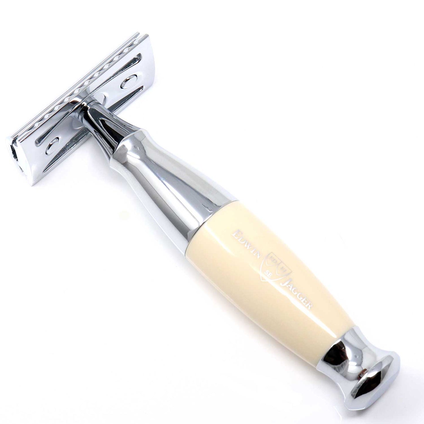 Load image into Gallery viewer, Edwin Jagger Imitation Ivory &amp;amp; Chrome DE Safety Razor
