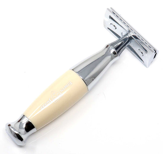Load image into Gallery viewer, Edwin Jagger Imitation Ivory &amp;amp; Chrome DE Safety Razor

