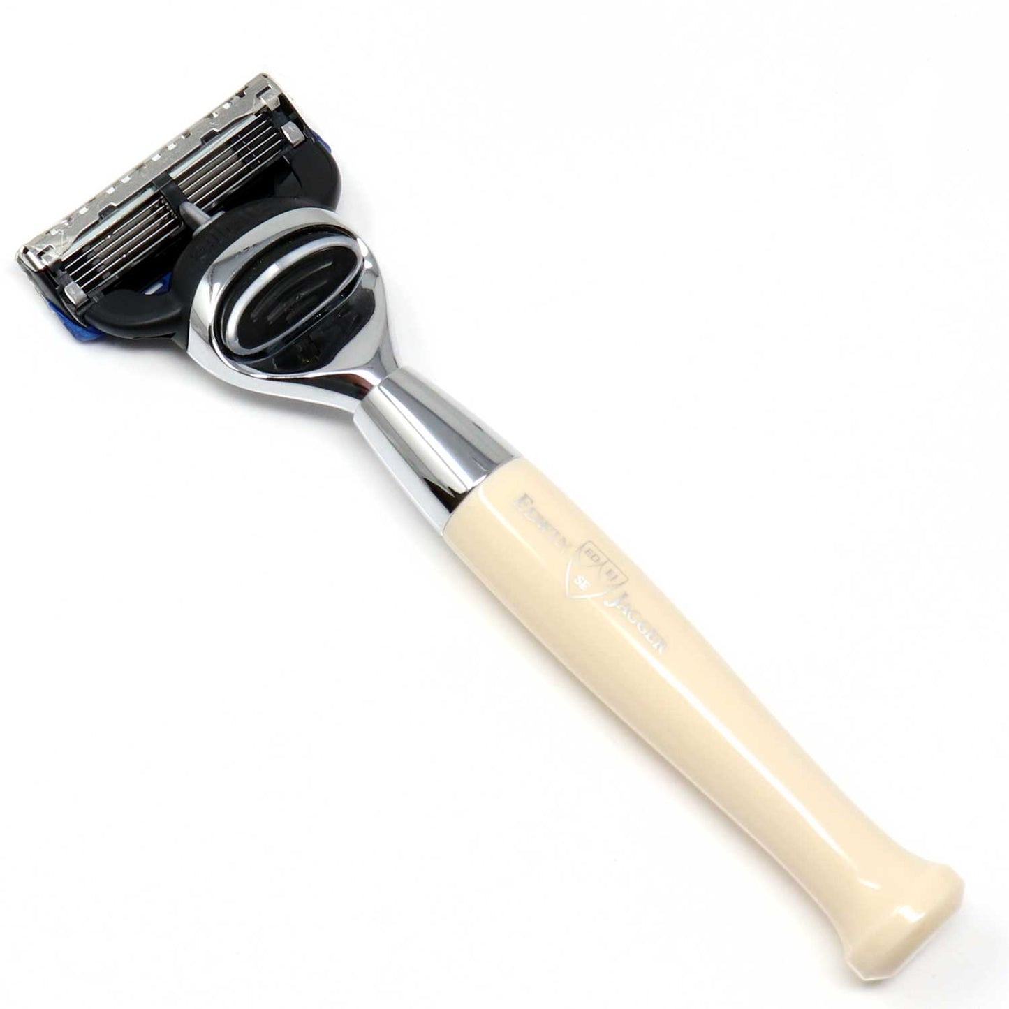 Load image into Gallery viewer, Edwin Jagger Gillette Fusion  Pro-Glide Razor,  Imitation Ivory Chrome Plated
