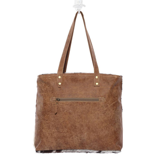 Multi Patch Cowhide Tote by Myra