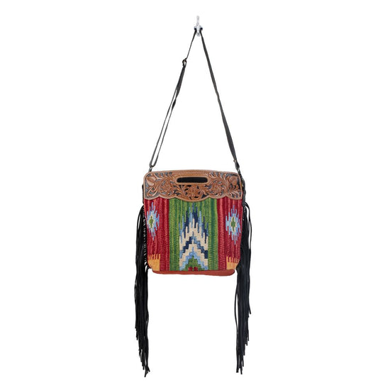 Load image into Gallery viewer, Jardin Hand Tooled Bag by Myra
