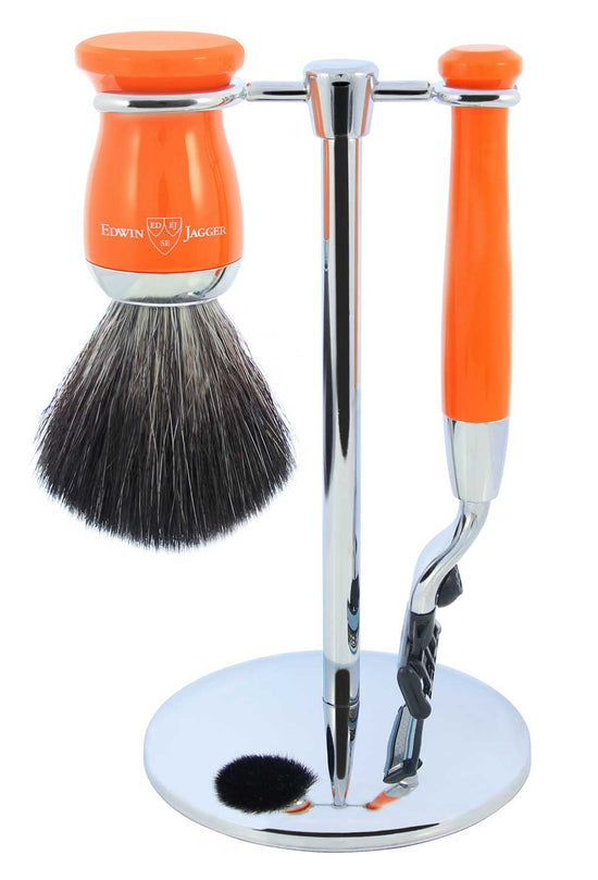 Edwin Jagger 3pc Orange Gillette Mach3 Shaving Set