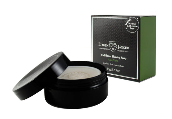 Edwin Jagger 99.9% Natural Traditional Shaving Soap In Travel Tub - Aloe Vera