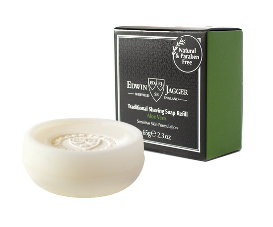 Edwin Jagger 99.9% Natural Traditional Shaving Soap Refill - Aloe vera