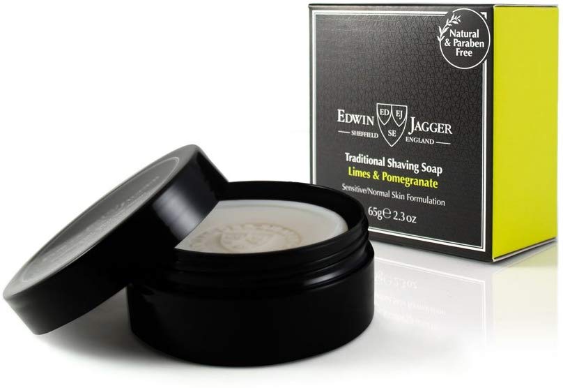 Edwin Jagger 99.9% Natural Shaving Soap in Tub - Limes & Pomegranate