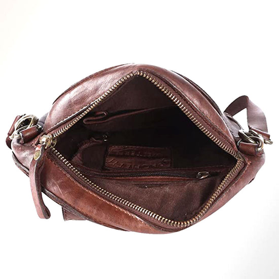 Hand Dyed Leather Crossbody Bag