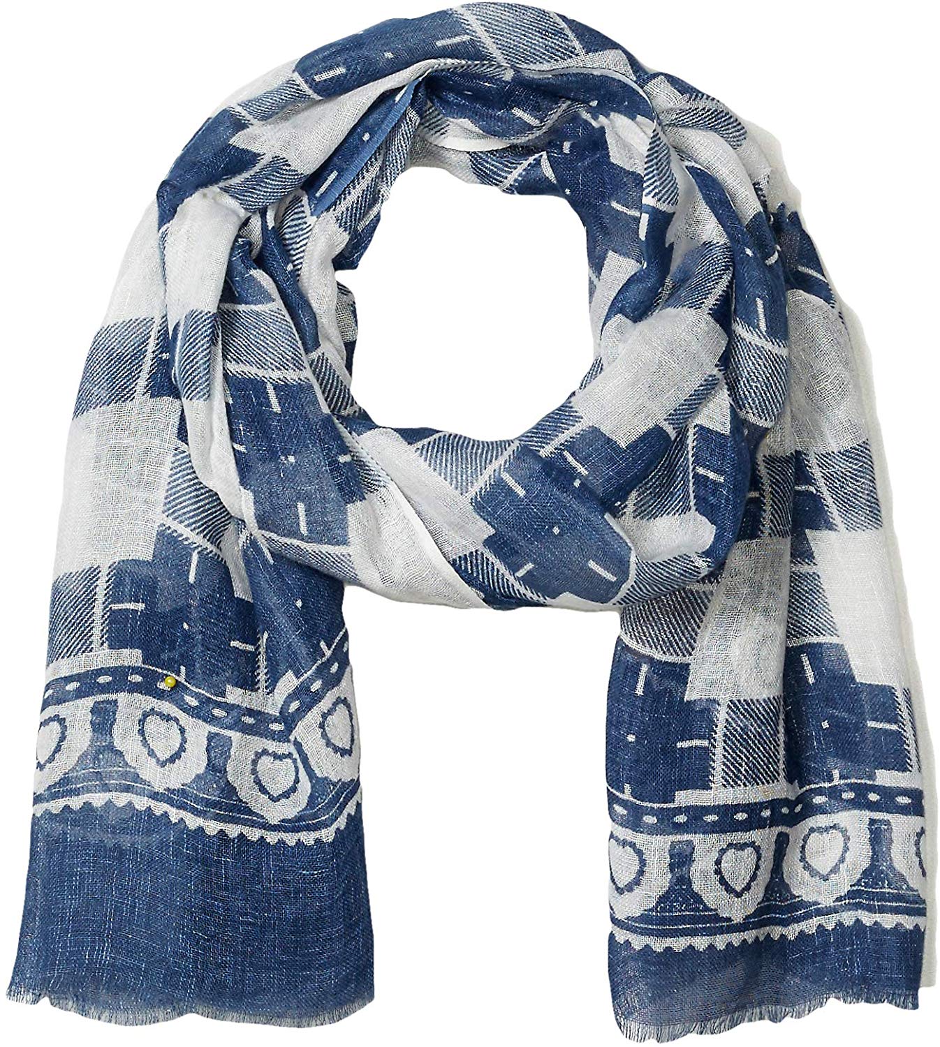 Load image into Gallery viewer, Napa Home &amp;amp; Garden Threads Scarf - Prisha Navy White
