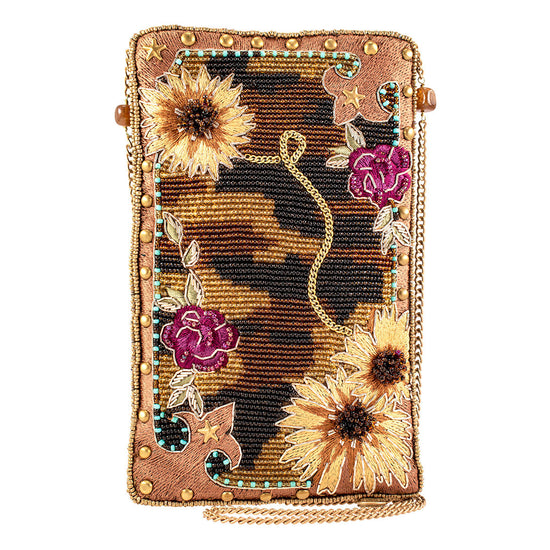 Out On The Prairie Beaded Crossbody Cell Phone Bag