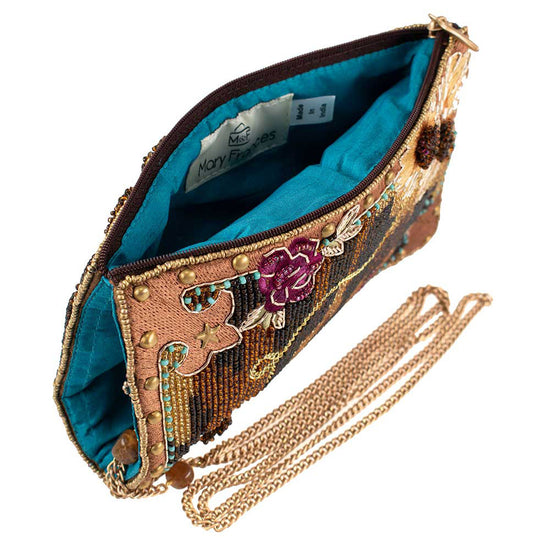 Load image into Gallery viewer, Out On The Prairie Beaded Crossbody Cell Phone Bag
